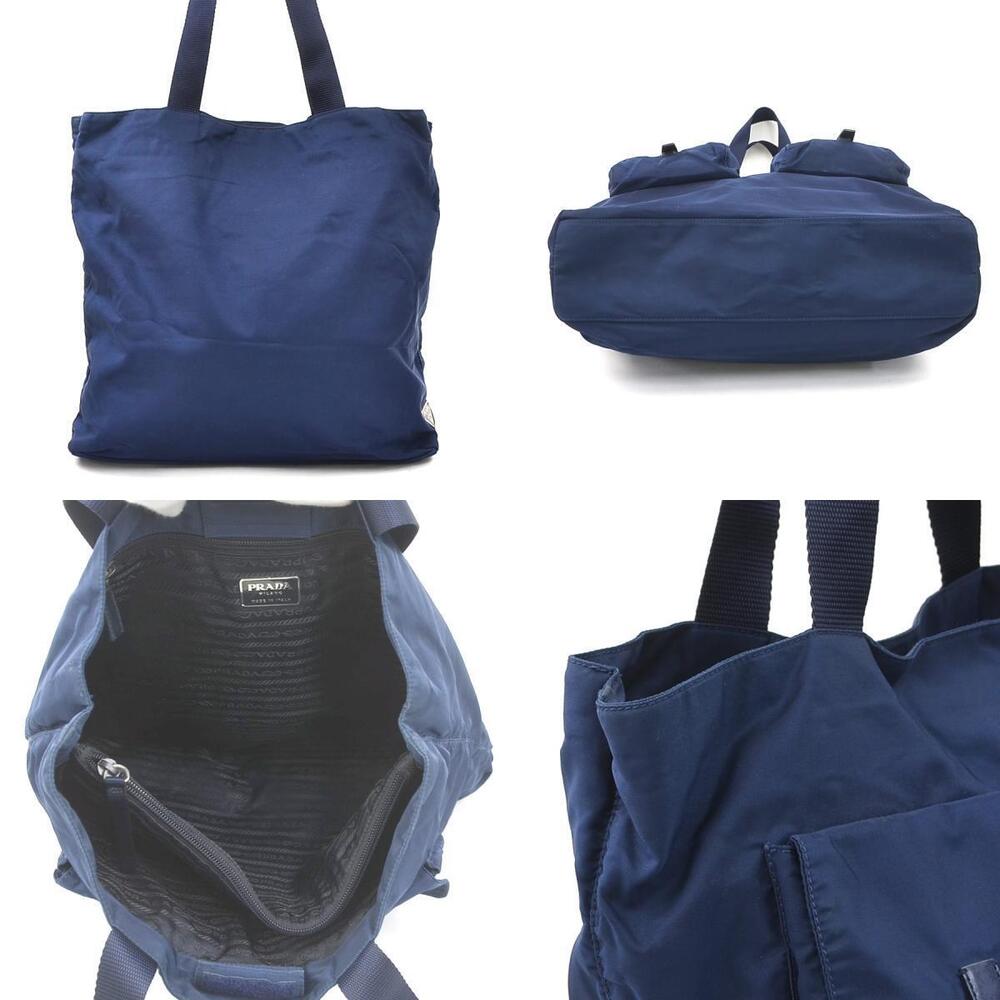 Prada shoulder nylon Blue tote Navy bag silver - Picture 3 of 4